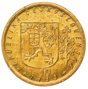 Czechoslovakia 10 Ducat Gold Coin